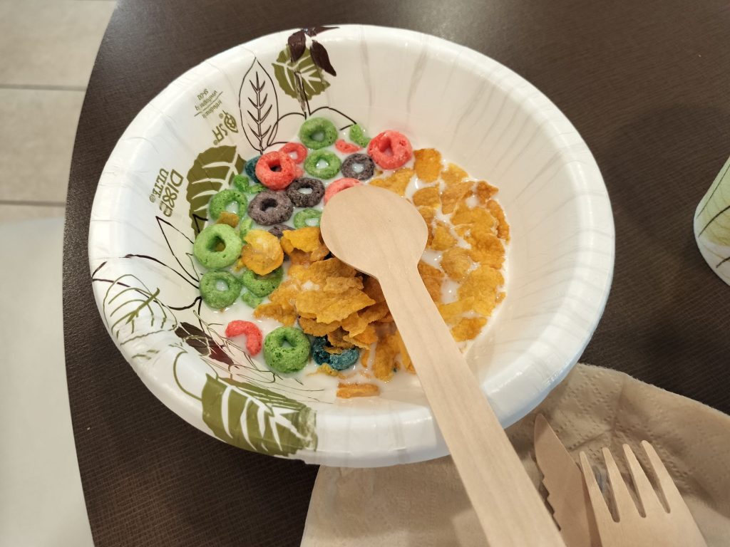 朝食で食べたシリアル