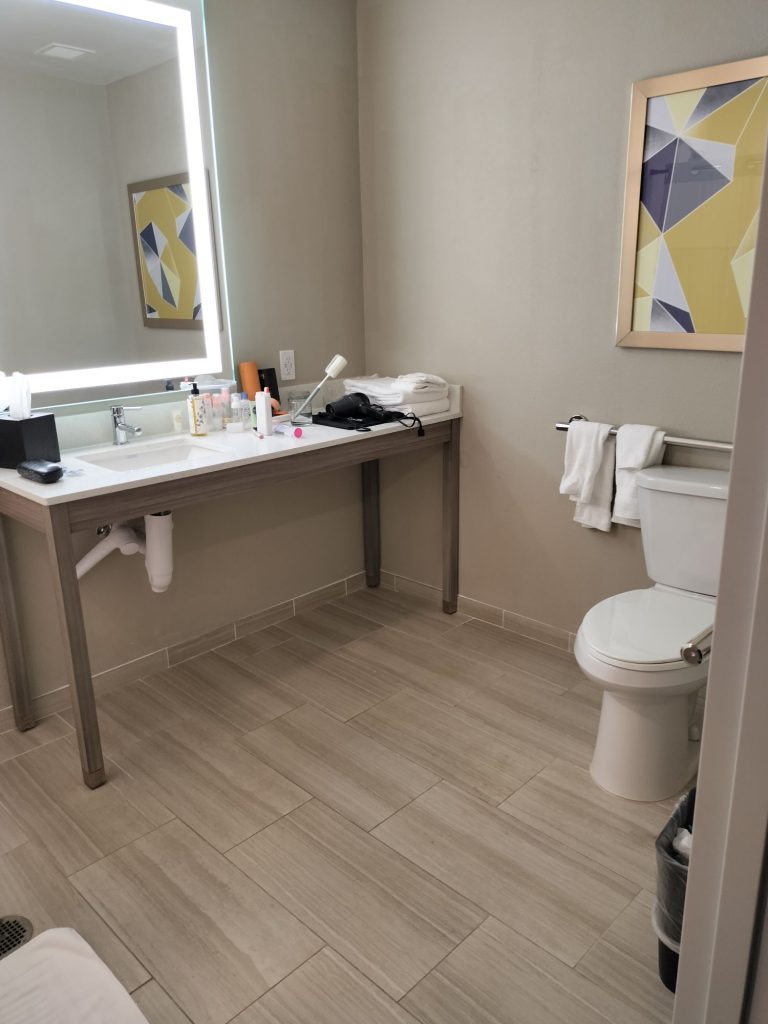 実際に泊まった部屋の洗面台とトイレ